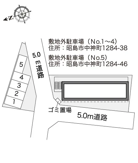 ★手数料０円★昭島市中神町　月極駐車場（LP）